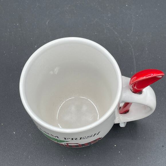 Farm Fresh Christmas Trees Plaid Truck Mug With Spoon - Picture 3 of 6